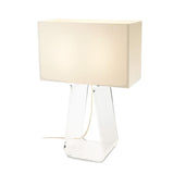 White/Clear Tube Top Table Lamp by Pablo
