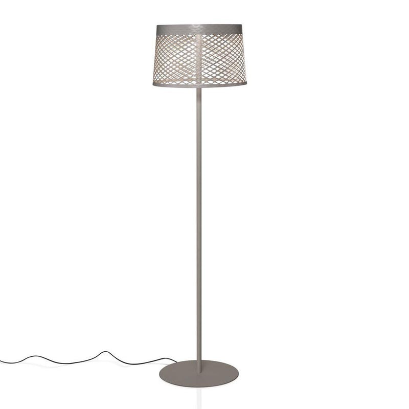 Greige Twiggy Grid Lettura Outdoor Floor Lamp by Foscarini
