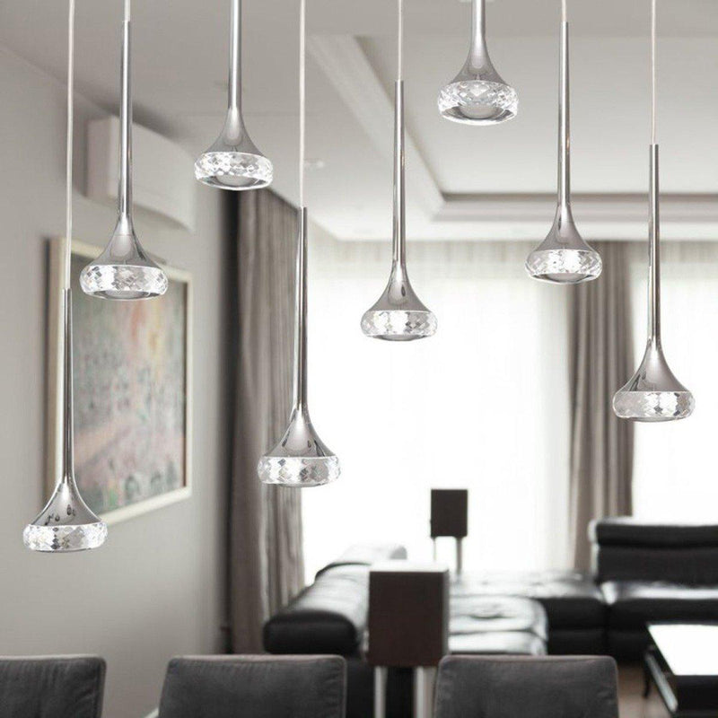 Fairy 12R Multi Light Pendant by AXO Light, Color: Grey, Finish: Chrome,  | Casa Di Luce Lighting