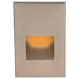 LEDme LED200 Step and Wall Light by W.A.C. Lighting, Finish: Black on Aluminum, Nickel Brushed, Bronze on Aluminum, Steel Stainless, White on Aluminum, Light Option: 120 Volt LED, 277 Volt LED, Color Temperature: Amber, Blue, Red, White | Casa Di Luce Lighting