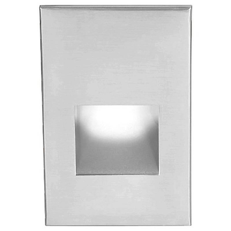 LEDme LED200 Step and Wall Light by W.A.C. Lighting, Finish: Black on Aluminum, Nickel Brushed, Bronze on Aluminum, Steel Stainless, White on Aluminum, Light Option: 120 Volt LED, 277 Volt LED, Color Temperature: Amber, Blue, Red, White | Casa Di Luce Lighting