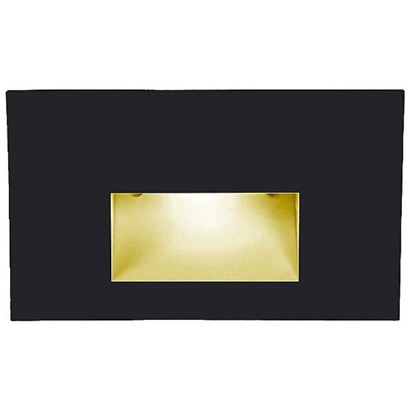 LEDme LED100 Step and Wall Light by W.A.C. Lighting, Finish: Black on Aluminum, Light Option: 277 Volt LED, Color Temperature: Amber | Casa Di Luce Lighting