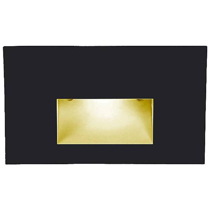 LEDme LED100 Step and Wall Light by W.A.C. Lighting, Finish: Black on Aluminum, Light Option: 120 Volt LED, Color Temperature: Amber | Casa Di Luce Lighting