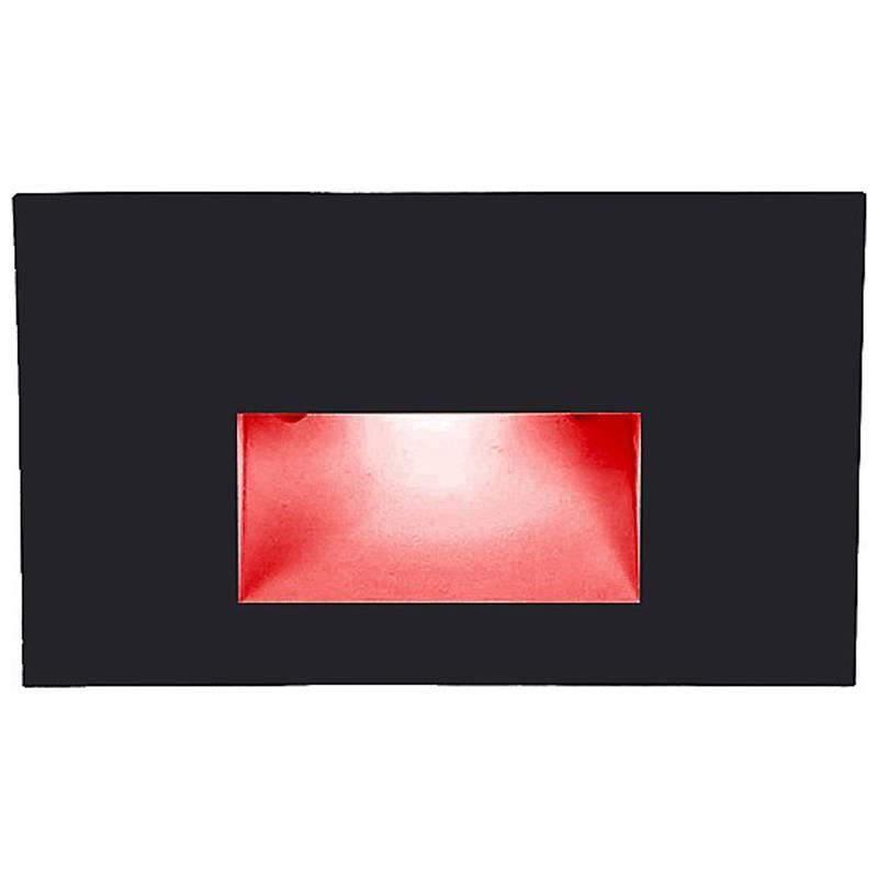 LEDme LED100 Step and Wall Light by W.A.C. Lighting, Finish: Black on Aluminum, Light Option: 120 Volt LED, Color Temperature: Red | Casa Di Luce Lighting