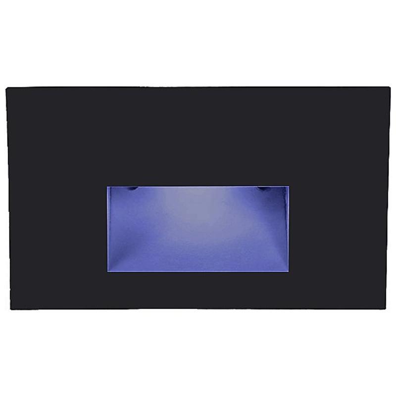 LEDme LED100 Step and Wall Light by W.A.C. Lighting, Finish: Black on Aluminum, Light Option: 120 Volt LED, Color Temperature: Blue | Casa Di Luce Lighting