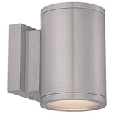 Brushed Aluminum Tube Indoor/Outdoor LED Wall Sconce by WAC Lighting
