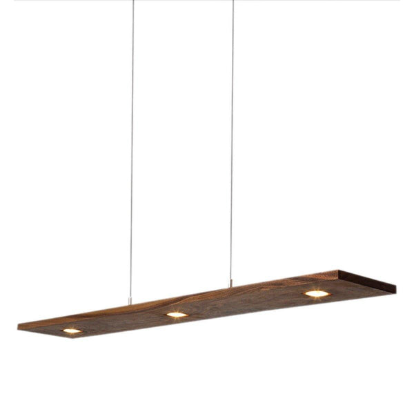 Dark Stained Walnut Small Vix Linear Suspension by Cerno