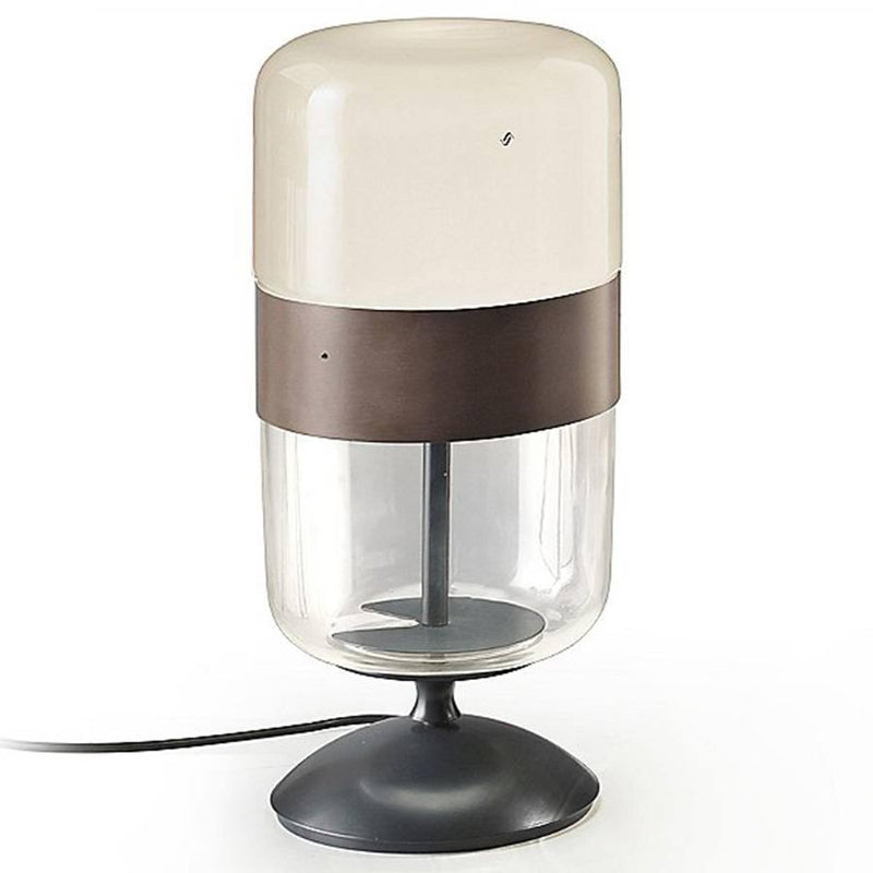 Futura Table Lamp by Vistosi, Color: Black/Crystal - Vistosi, Finish: Glossy Copper, Size: Medium | Casa Di Luce Lighting