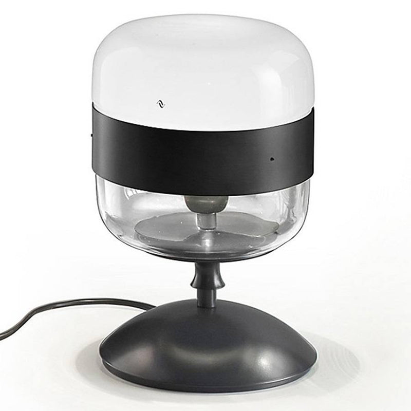 Futura Table Lamp by Vistosi, Color: Black/Crystal - Vistosi, Finish: Glossy Copper, Size: Small | Casa Di Luce Lighting