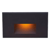 LED Horizontal Step Light by W.A.C. Lighting, Finish: Black on Aluminum, Color Temperature: Amber,  | Casa Di Luce Lighting
