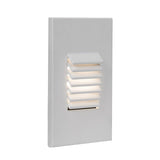 White on Aluminum Vertical Louvered LED Step and Wall Light by WAC Lighting
