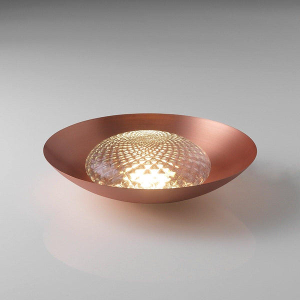 Satin Copper-Clear and Patterned Wok Table Lamp by CVL