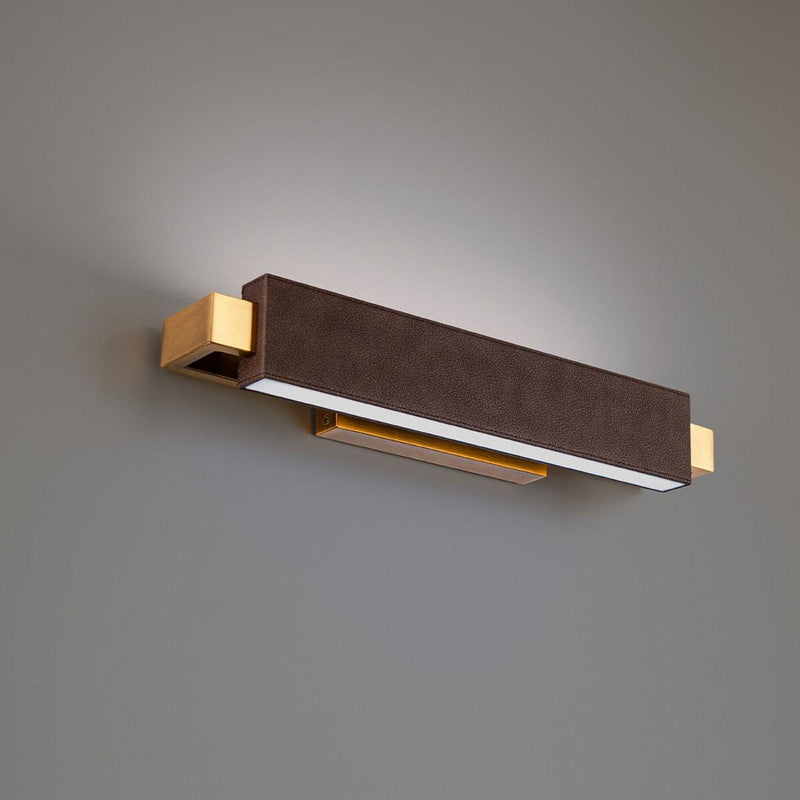 Kinsman Indoor Wall Sconce by Modern Forms, Color: Black/Brushed Nickel-Modern Forms, Brown/Aged Brass-Modern Forms, Size: Small, Large,  | Casa Di Luce Lighting