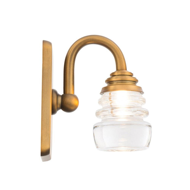 Aged Brass Rondelle dweLED Wall Sconce by WAC Lighting
