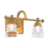 Aged Brass Rondelle dweLED Bath Bar by WAC Lighting
