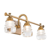 Aged Brass Rondelle dweLED Bath Bar by WAC Lighting
