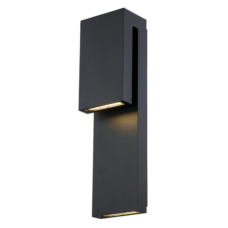 Double Down Outdoor Wall Sconce by Modern Forms, Finish: Graphite, Black, ,  | Casa Di Luce Lighting