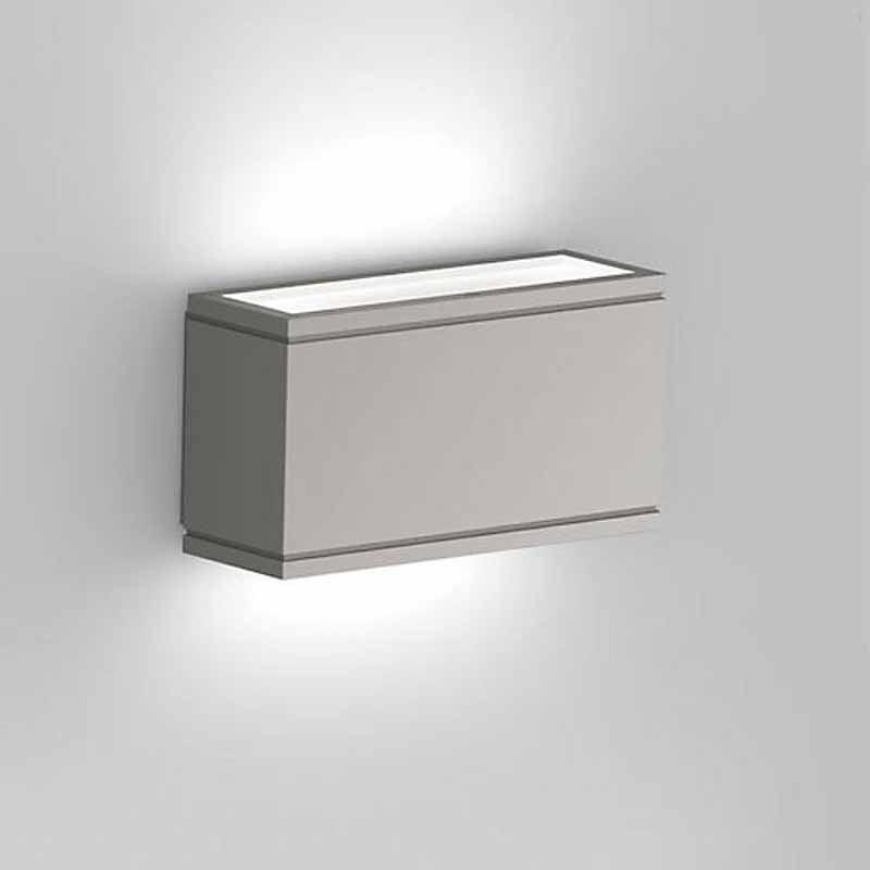 Brushed Aluminum Double Rubix Rectangular Indoor/Outdoor LED Wall Sconce by WAC Lighting