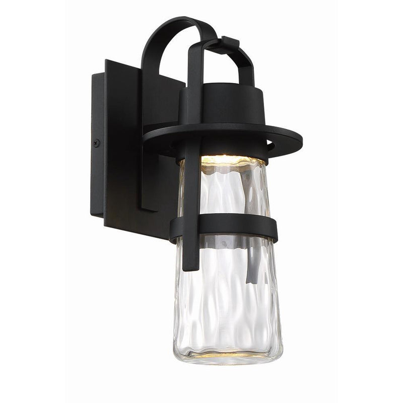 Balthus LED Indoor-Outdoor Wall Sconce by Modern Forms, Finish: Black, Size: Small,  | Casa Di Luce Lighting