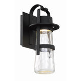Balthus LED Indoor-Outdoor Wall Sconce by Modern Forms, Finish: Black, Size: Medium,  | Casa Di Luce Lighting
