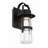 Balthus LED Indoor-Outdoor Wall Sconce by Modern Forms, Finish: Black, Size: Large,  | Casa Di Luce Lighting