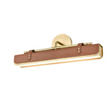 Vintage Brass/Cognac Leather Valise Wall Sconce by Alora Lighting