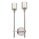 Polished Nickel/Clear Crystal Salita 2 Lights Wall Sconce by Alora
