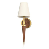 Kimpton Wall Sconce by Alora, Finish: Vintage Brass/Gold Flake-Alora, Vintage Brass/Walnut-Alora, ,  | Casa Di Luce Lighting