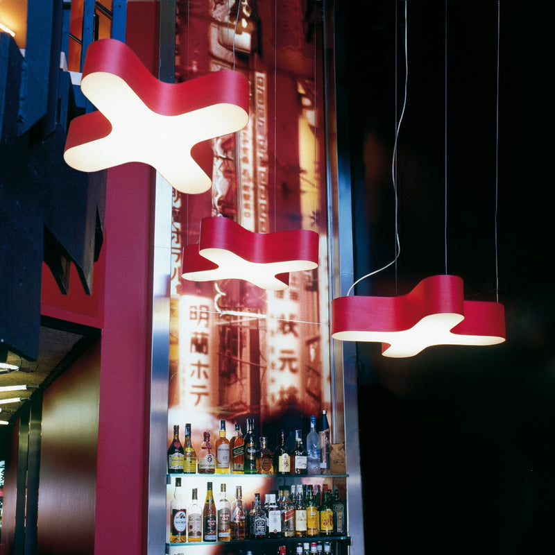 Red X-Club Pendant in Bar