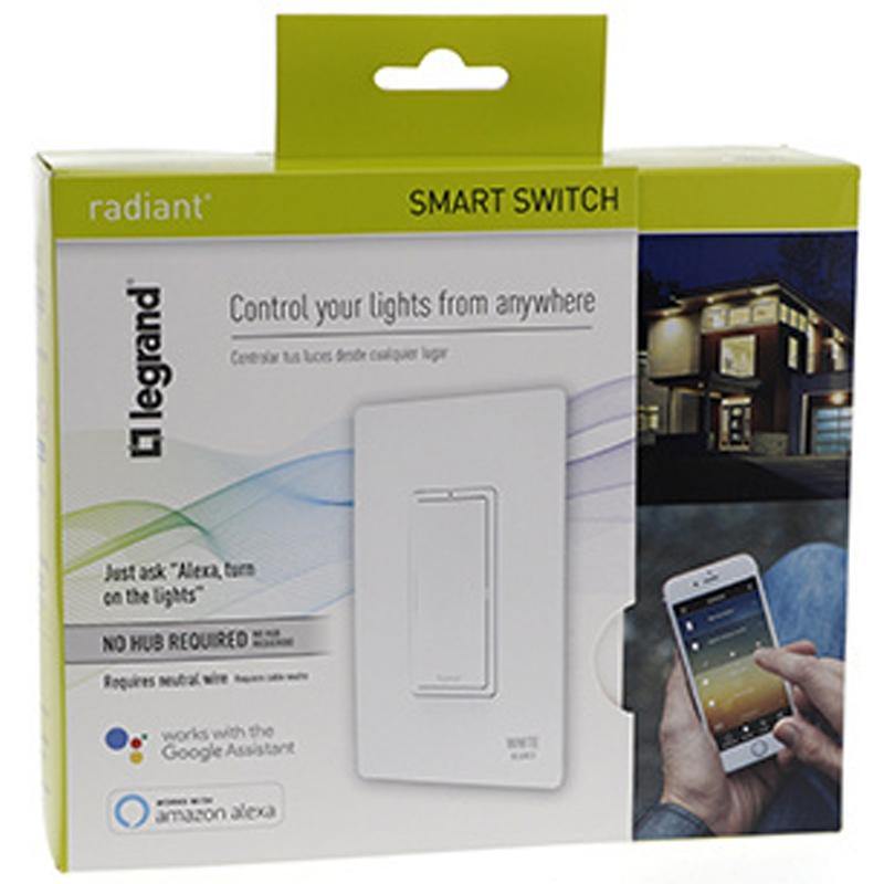 White Smart Switch Wi-Fi by Legrand Radiant